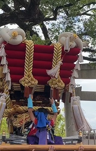 百舌鳥八幡宮 月見祭：子ども布団太鼓／中百舌鳥町（2024年9月）